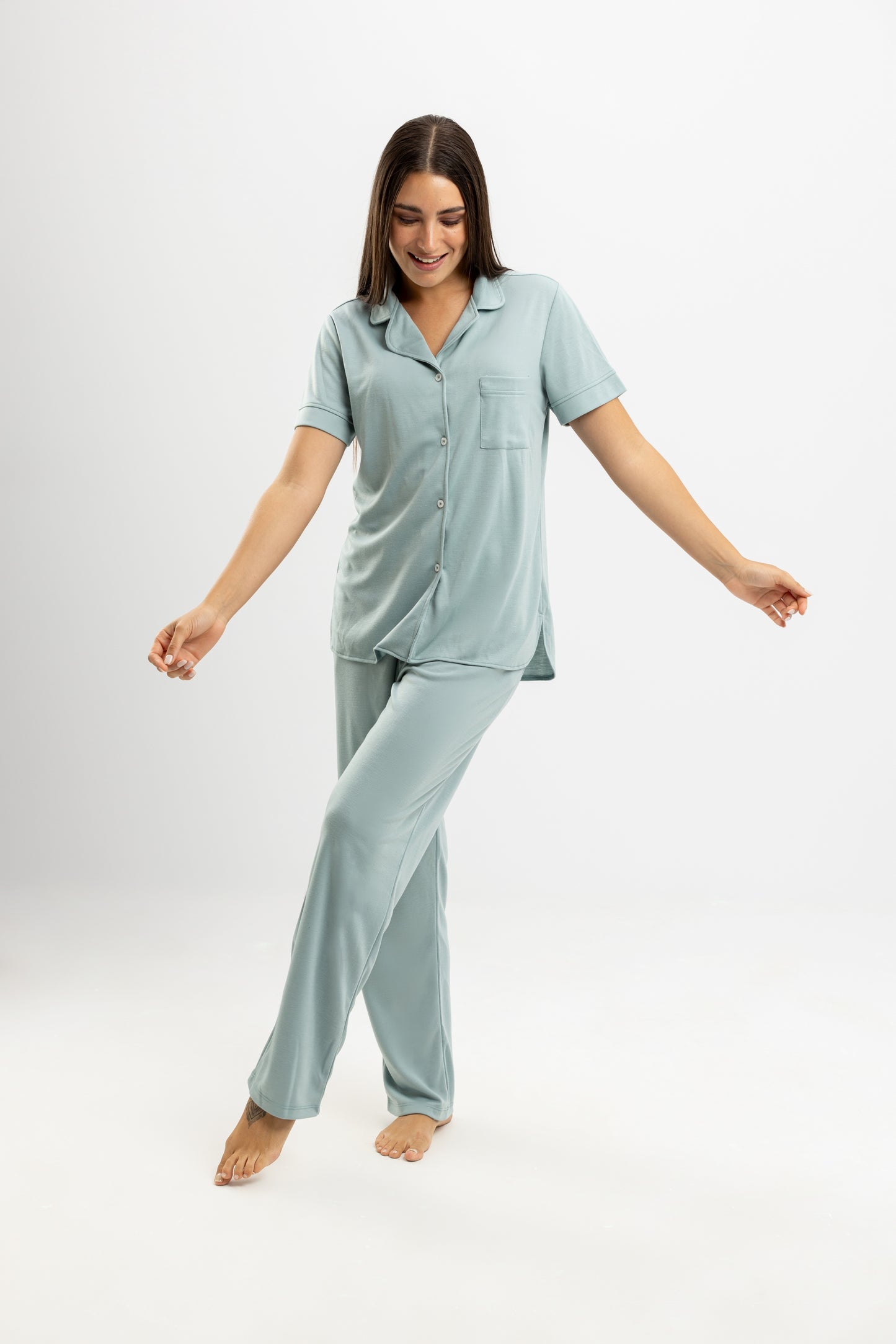 Mint Summer Full Pyjama Grey