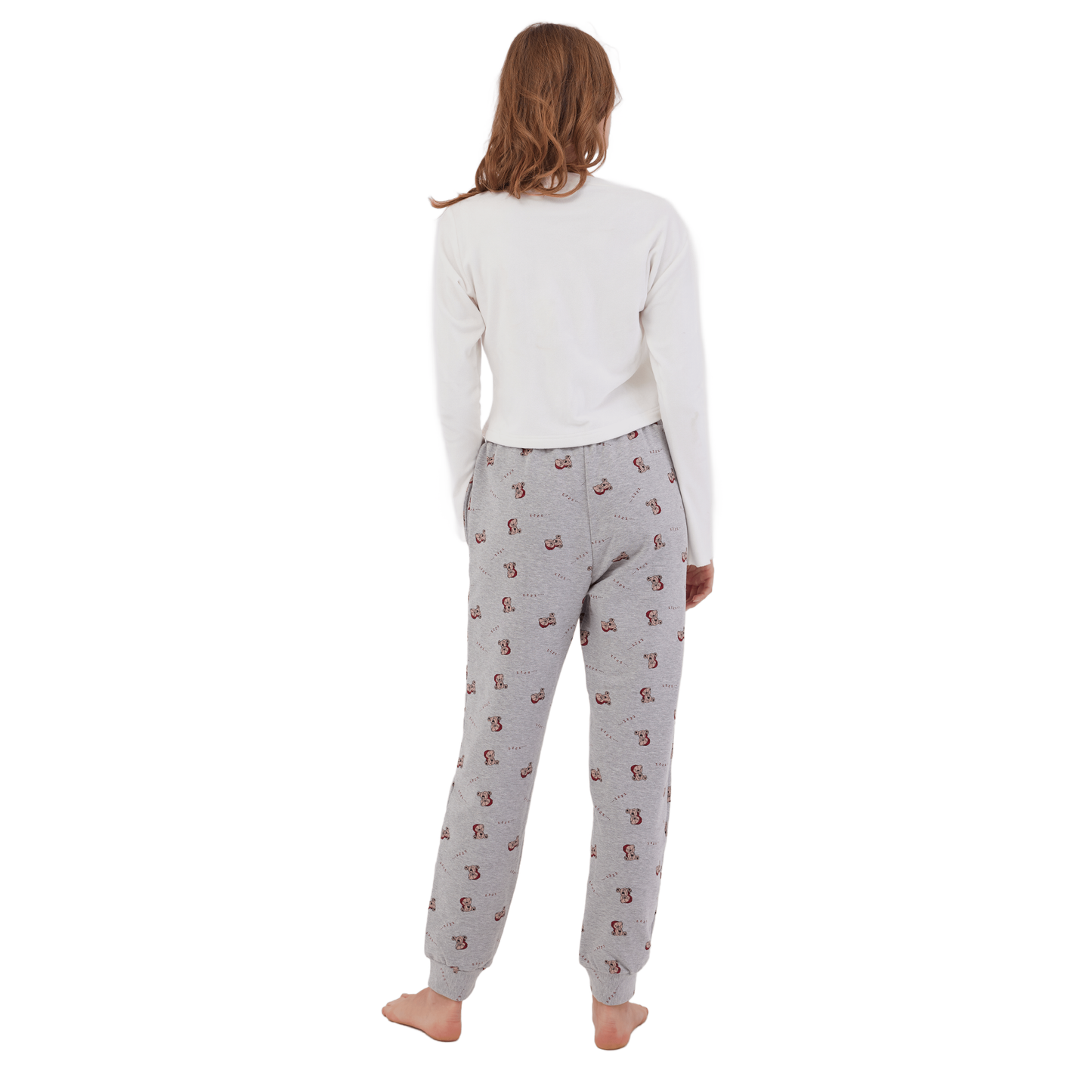 Teddy Full Winter Pyjama White