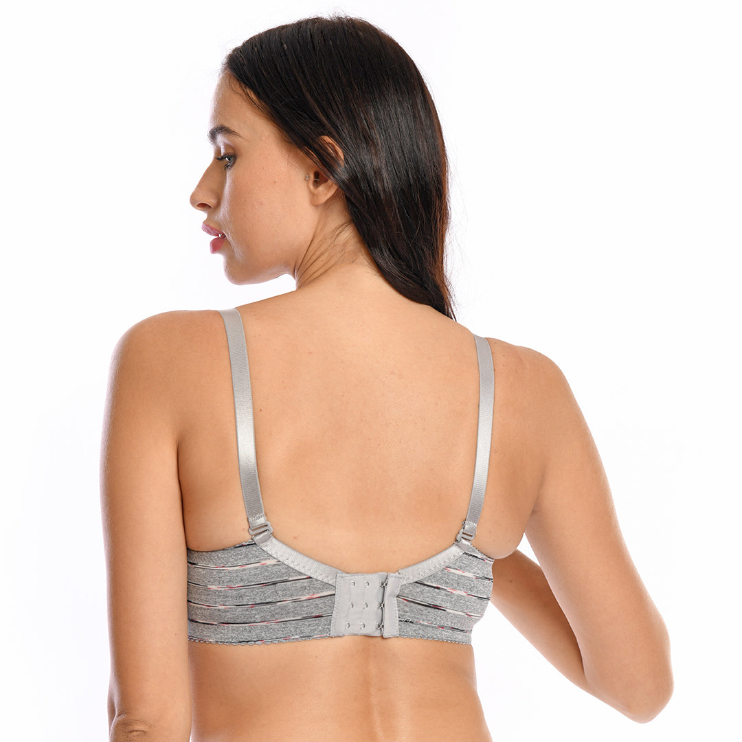 Gray Cotton Bra
