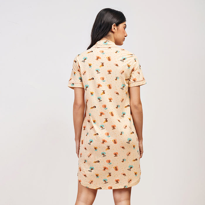Cool Ladies Nightshirt Short Sleeves