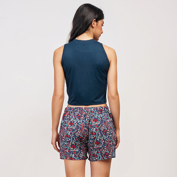 Geometric Floral Sleeveless Summer Pyjama