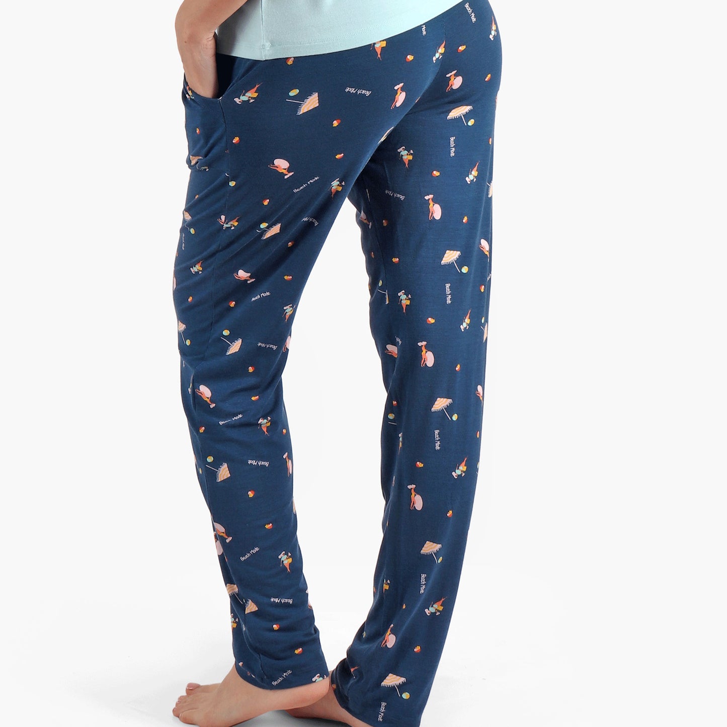 Beach mood Summer Sleep Pant - Navy