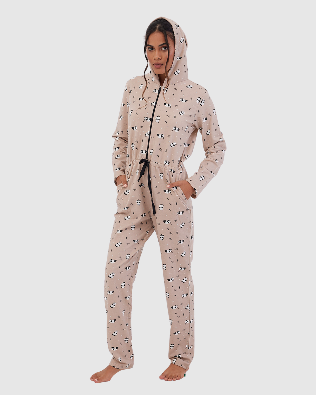 Panda Winter Jumpsuit Beige