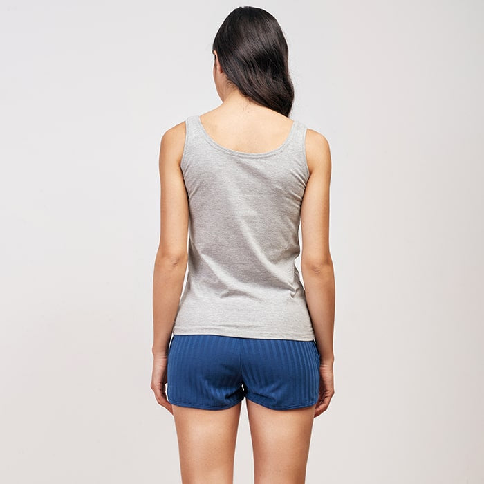 Royal blue Summer Pyjama Neck Strap - Gray