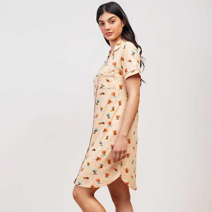 Cool Ladies Nightshirt Short Sleeves