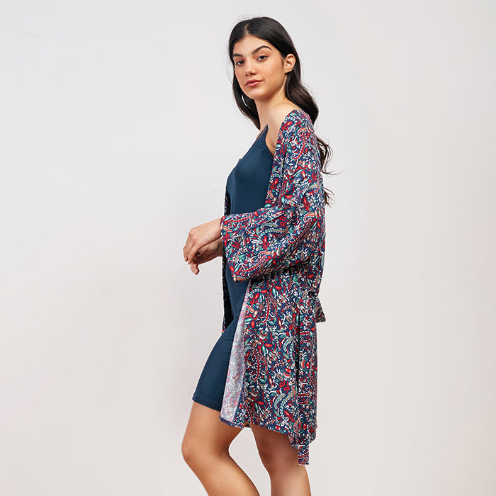 Geomatrice floral Summer Nightshirt Only – Navy