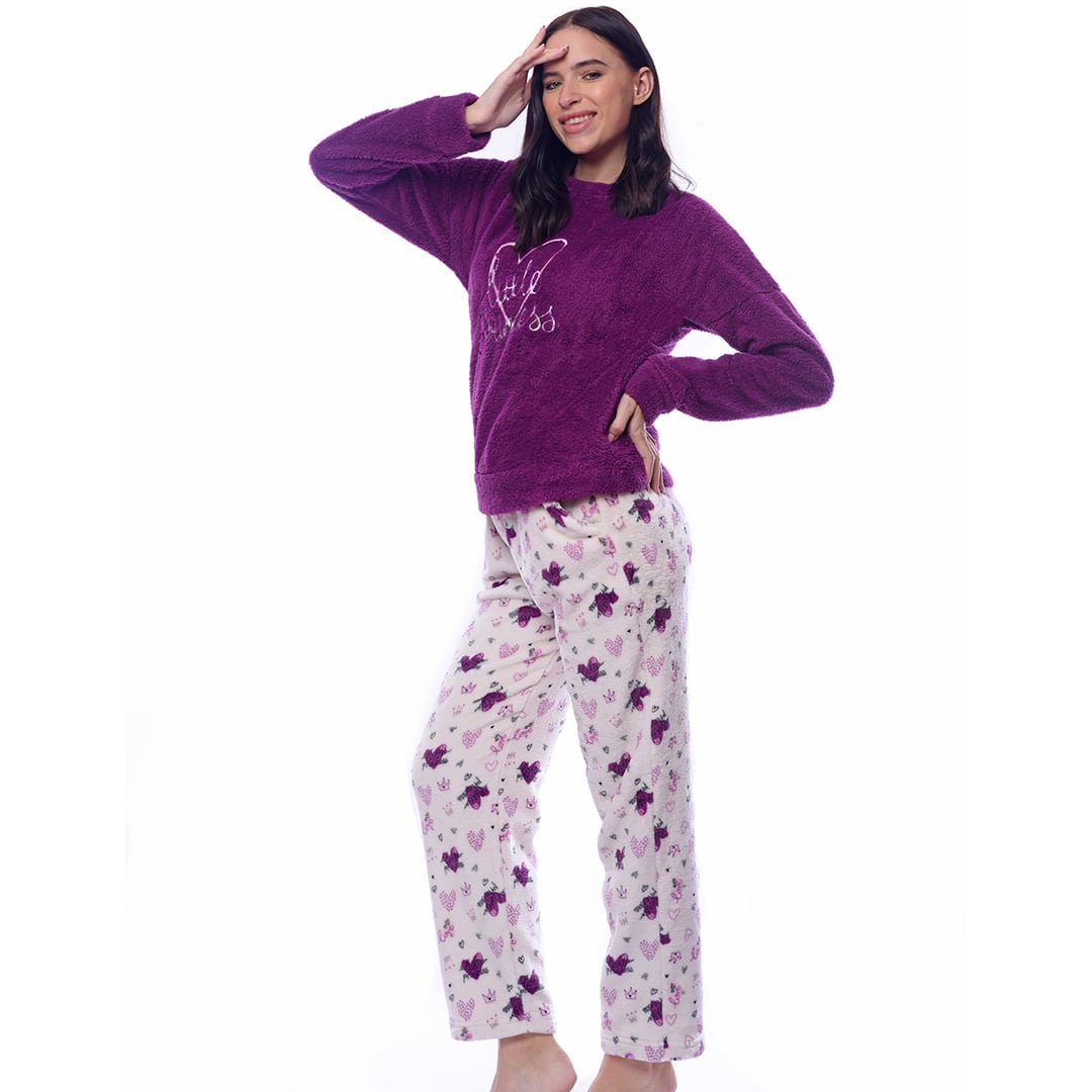 Princess Purple Shirt Winter Full Pyjama