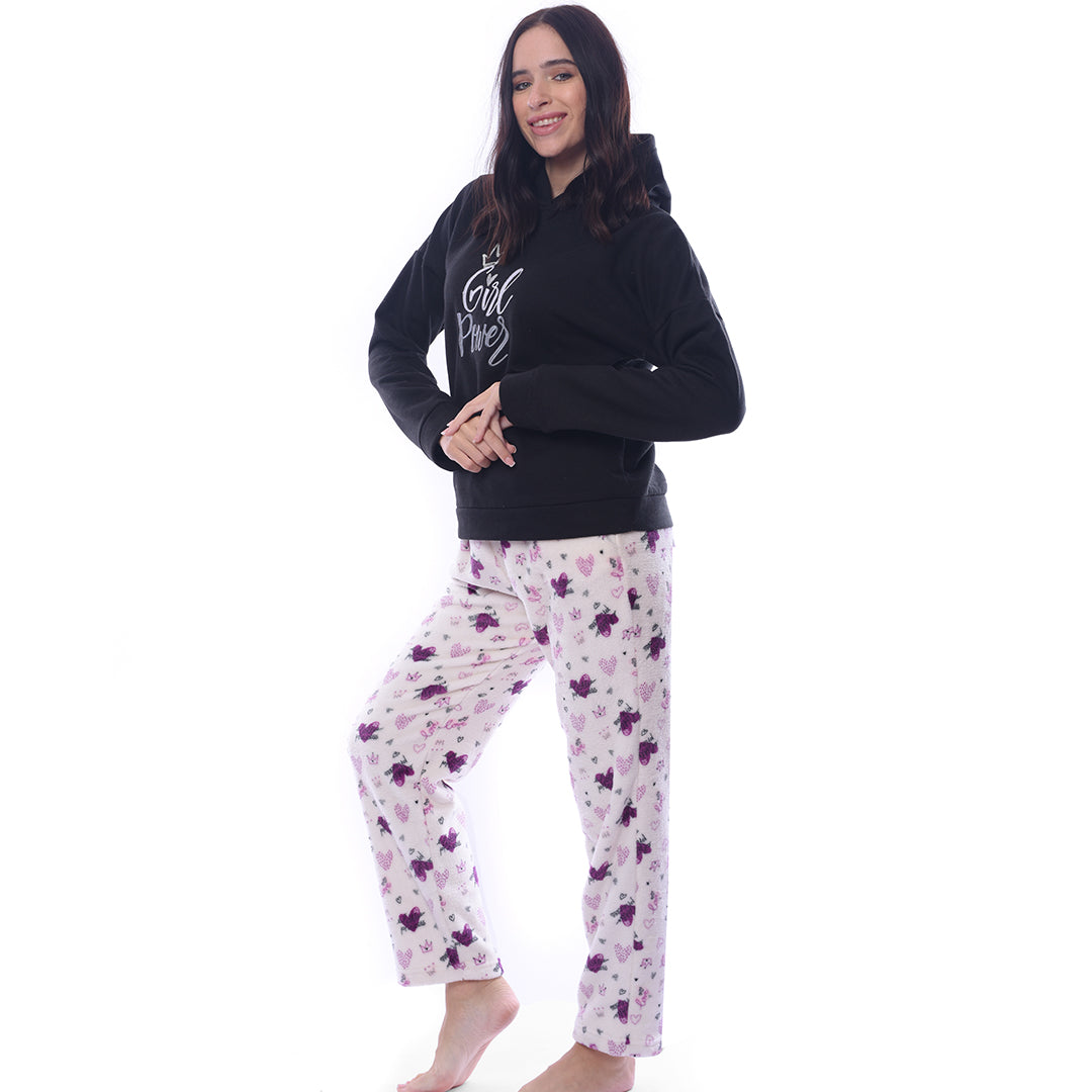 Princess Black Shirt Winter Pyjama