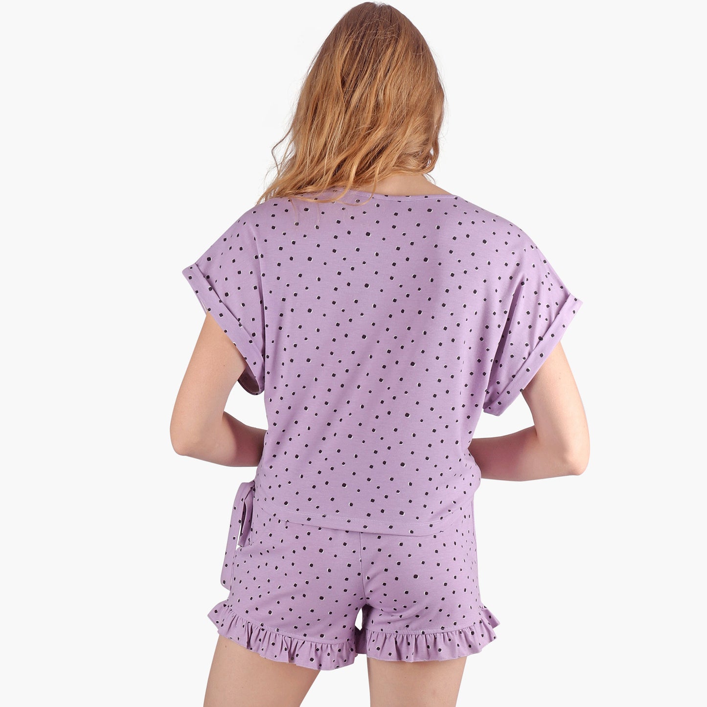 Dots Summer Pyjama Short - Purple