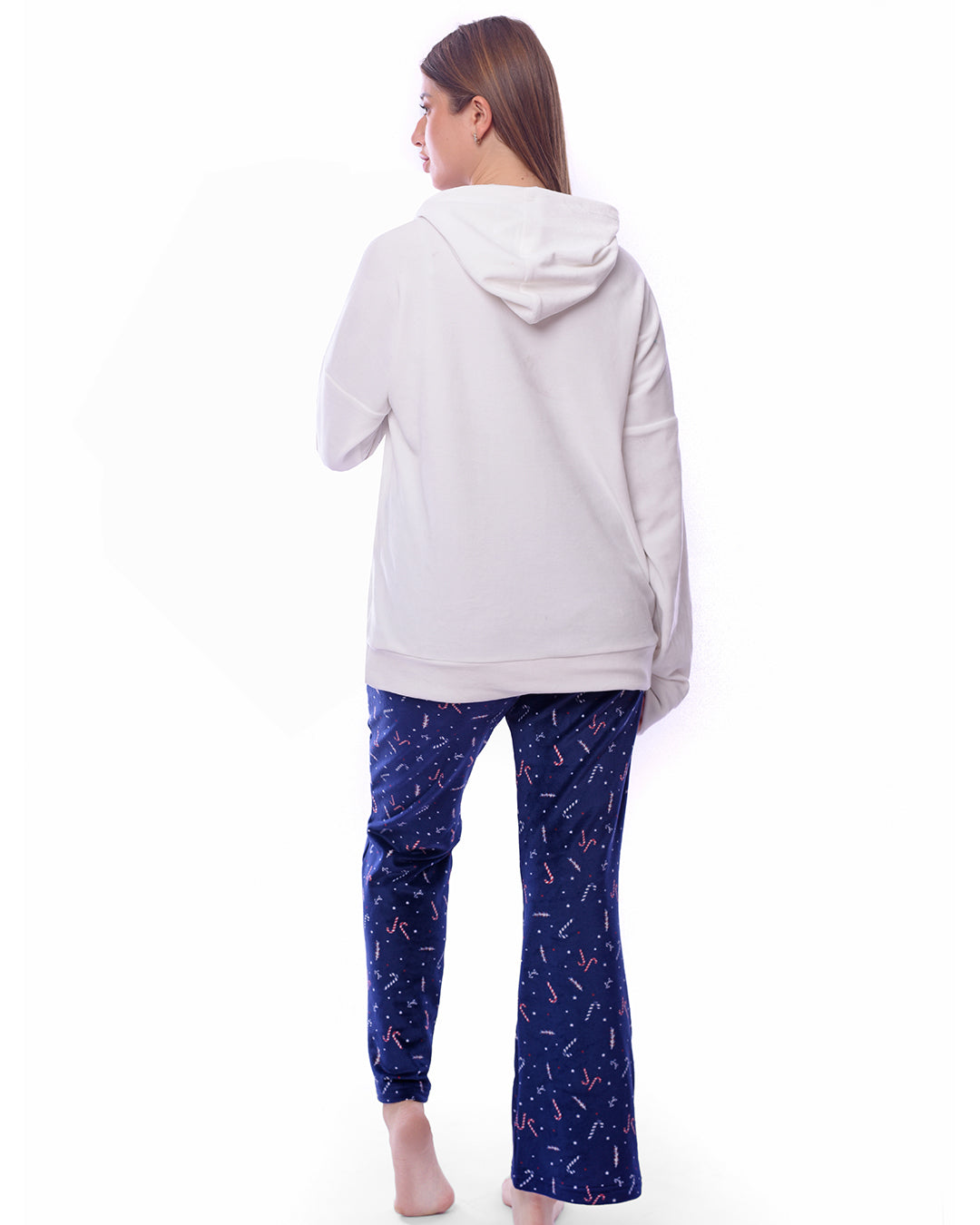 Candy Cane winter full pyjama melton