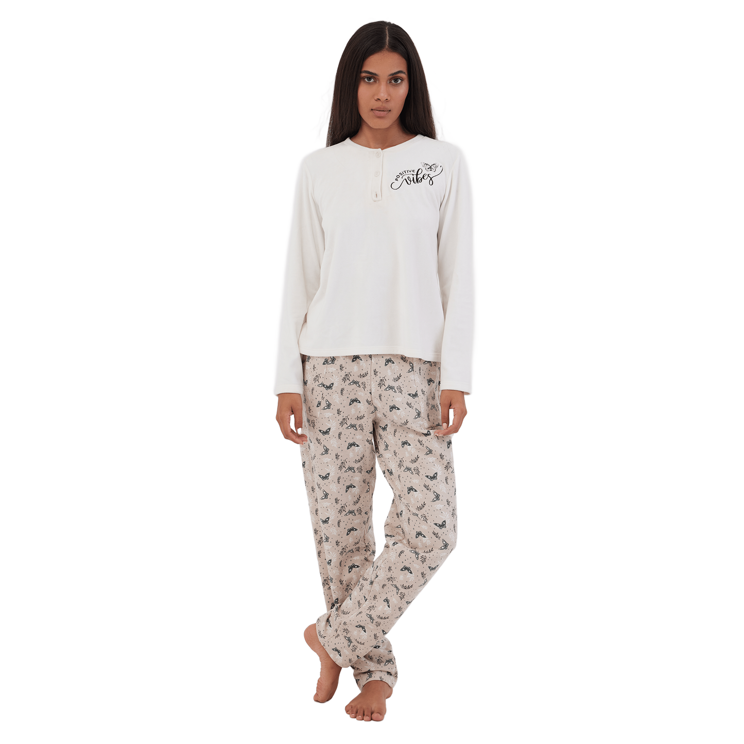 Vibes Winter Full Pyjama White
