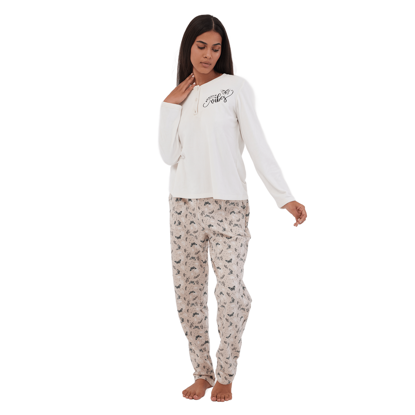 Vibes Winter Full Pyjama White