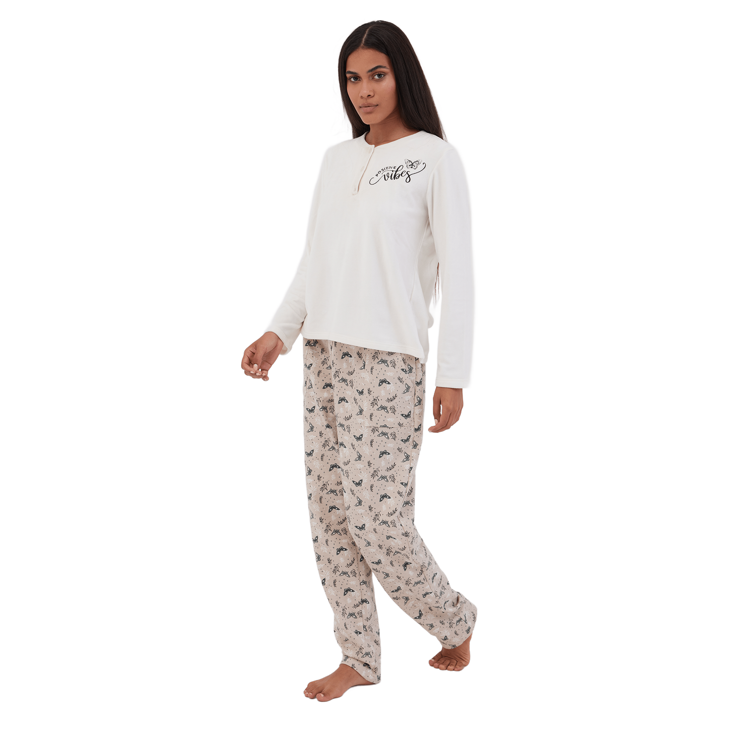 Vibes Winter Full Pyjama White