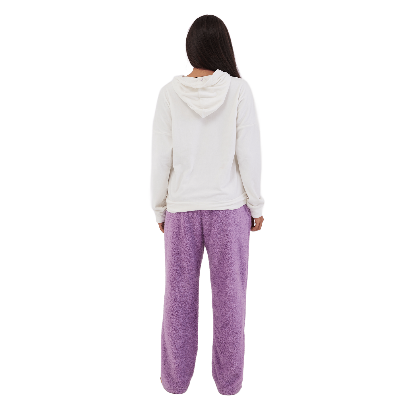 Polar Lavender Full Winter Pyjama White
