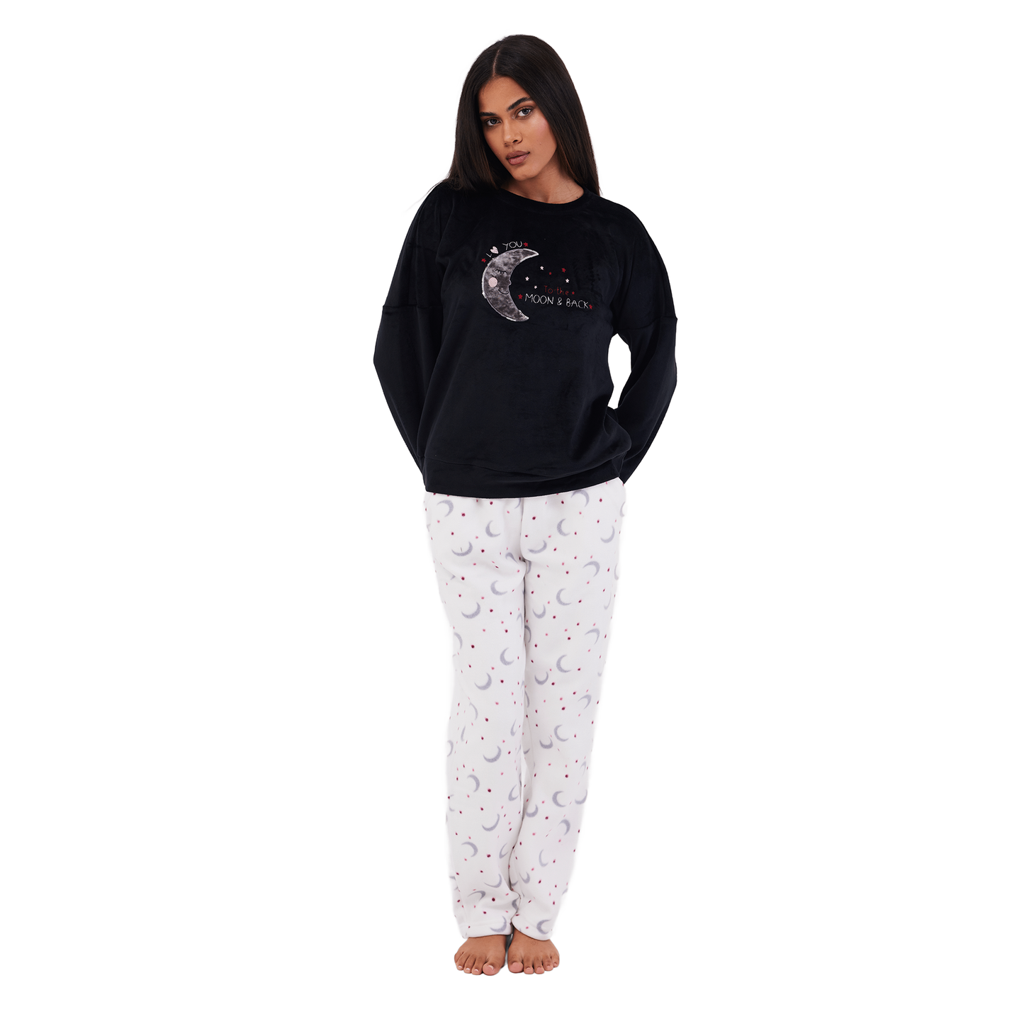 Dreamy night Full Winter Pyjama Black