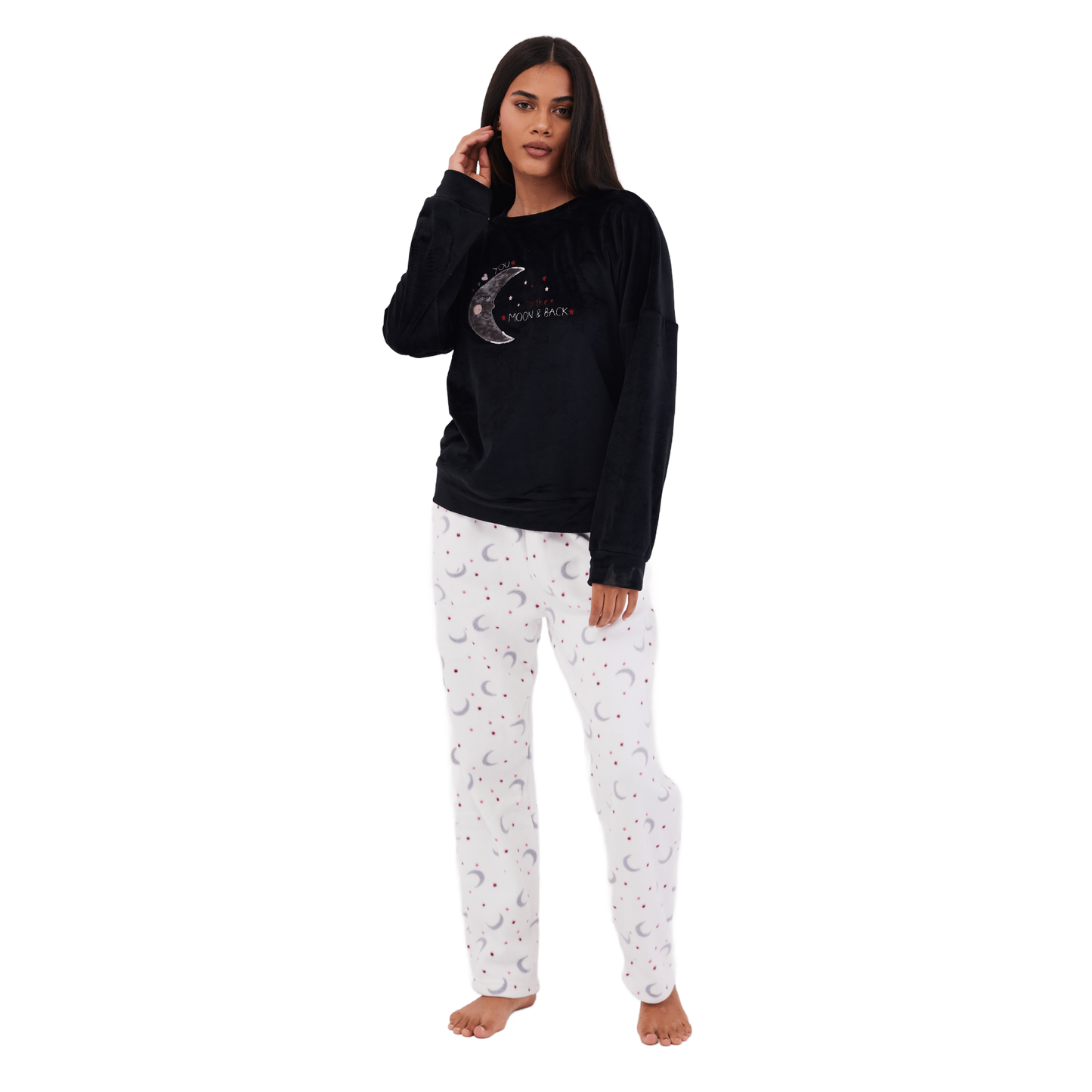 Dreamy night Full Winter Pyjama Black