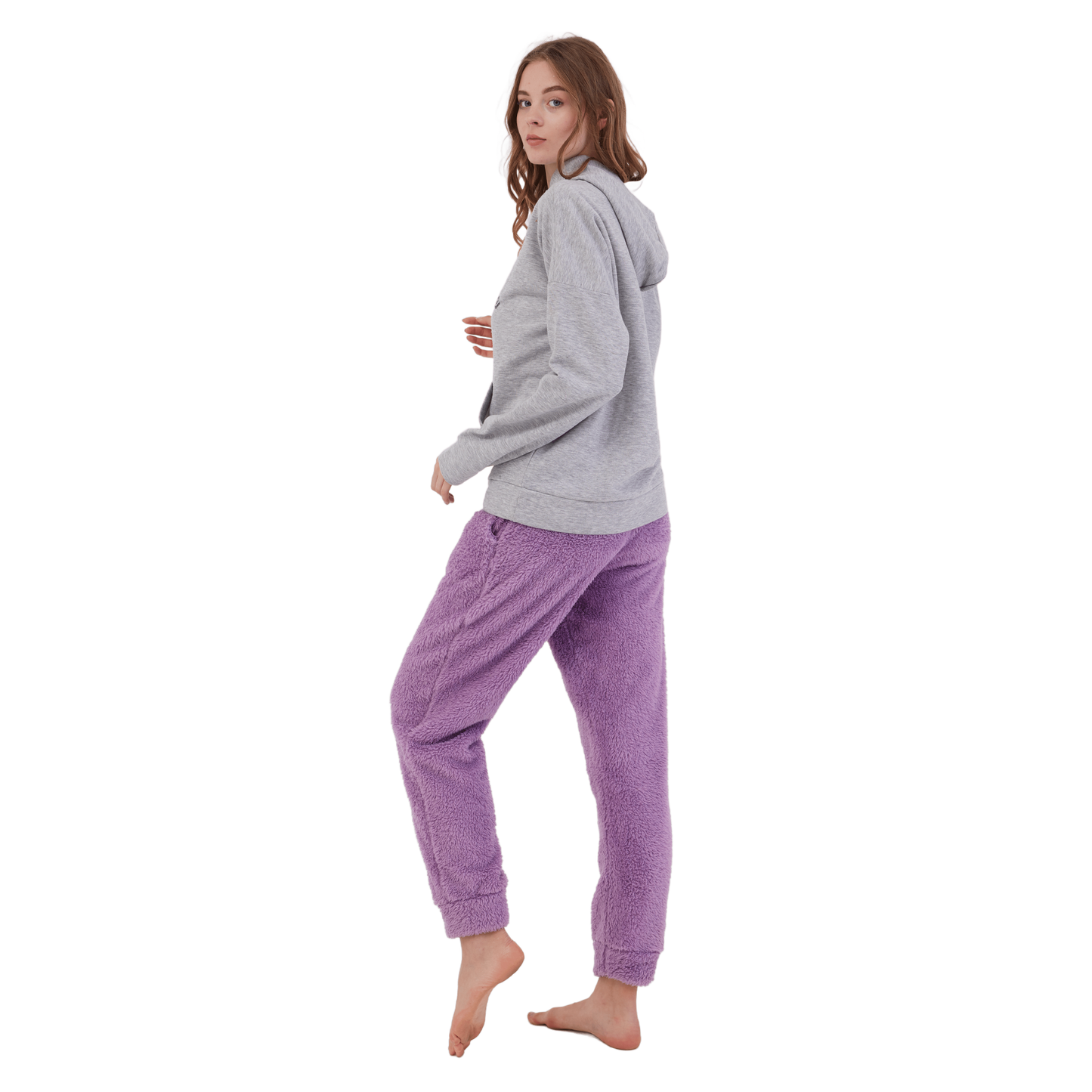 Polar Lavender Winter Full Pyjama Gray