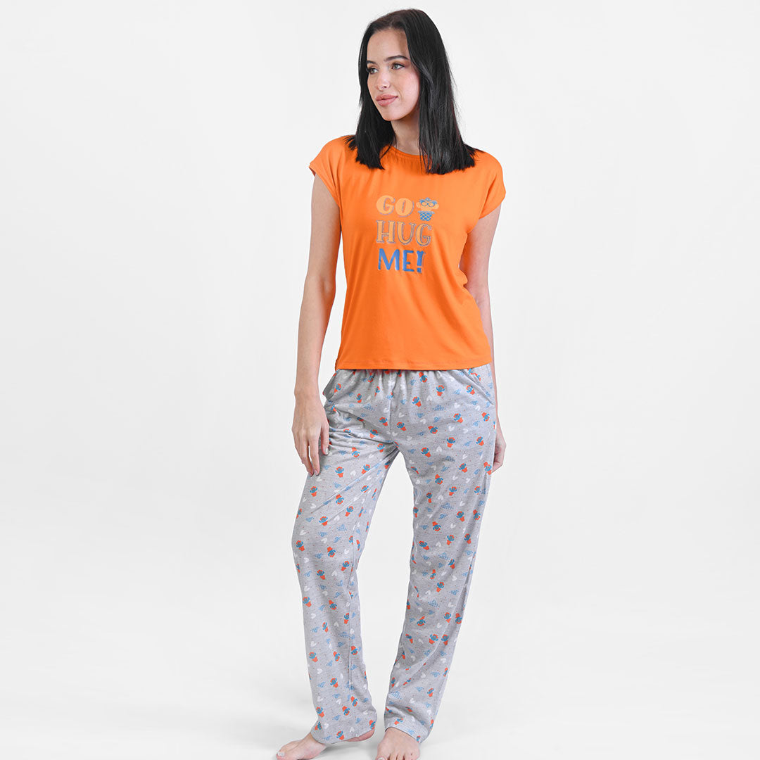 Cactus Full Summer Pyjama Sleeveless Orange – Pyjama and more