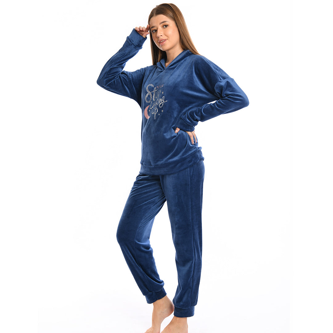 Blue Night full Pyjama Velour