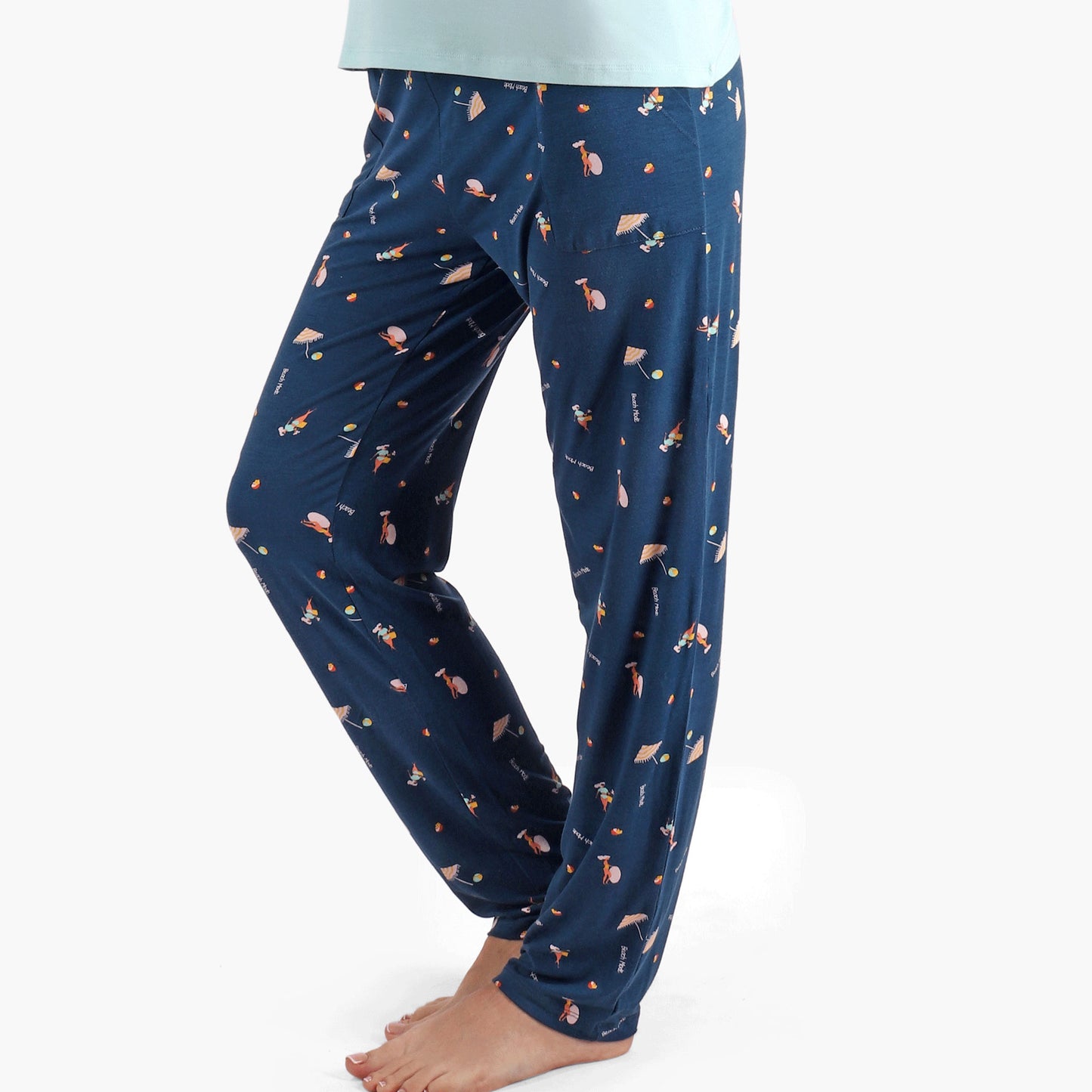 Beach mood Summer Sleep Pant - Navy
