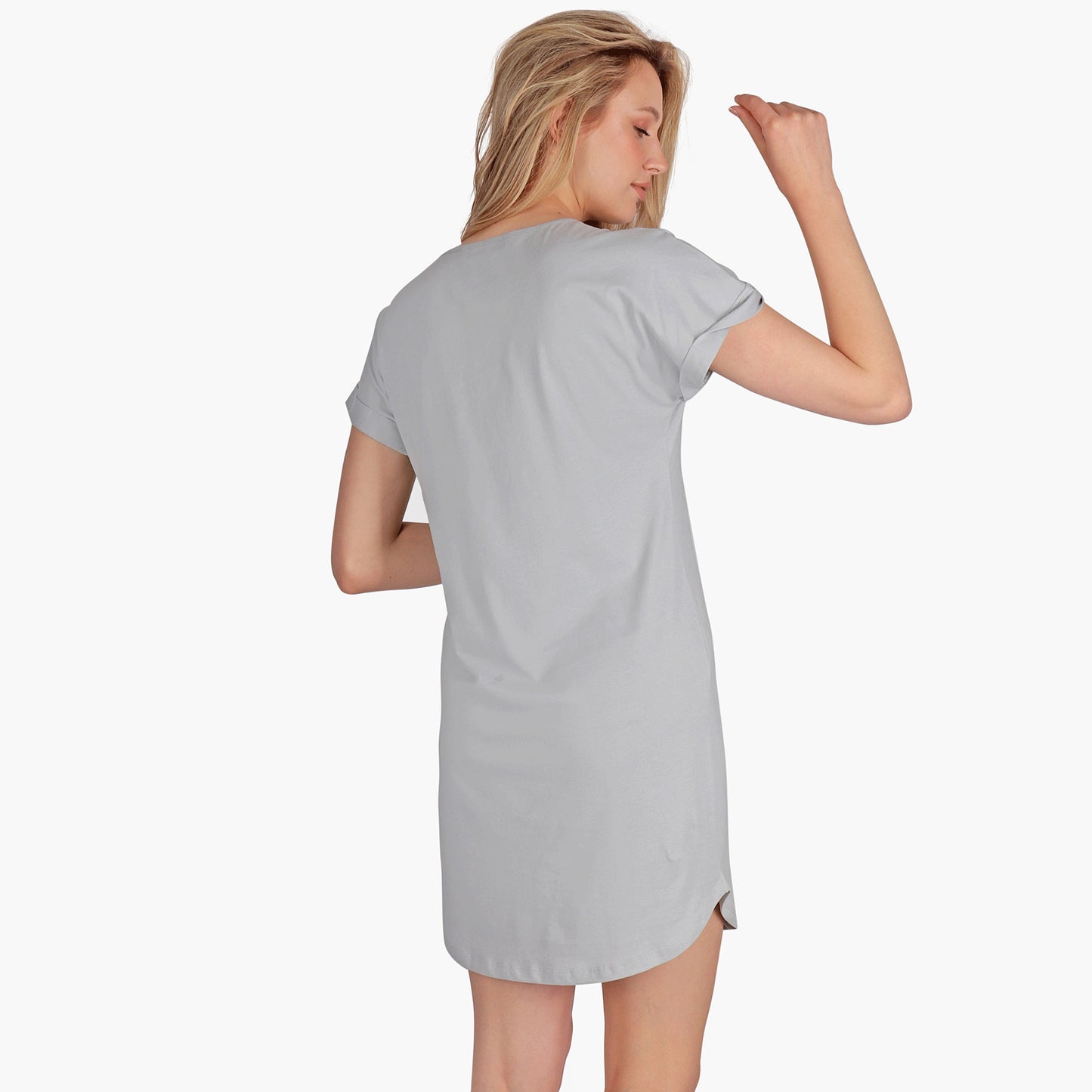 Pineapple Summer Short Nightshirt Gray