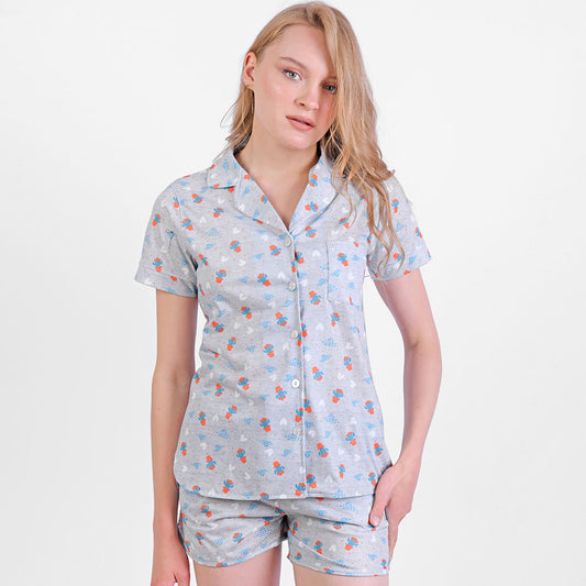 Cactus Classic Short Summer Pyjama Gray