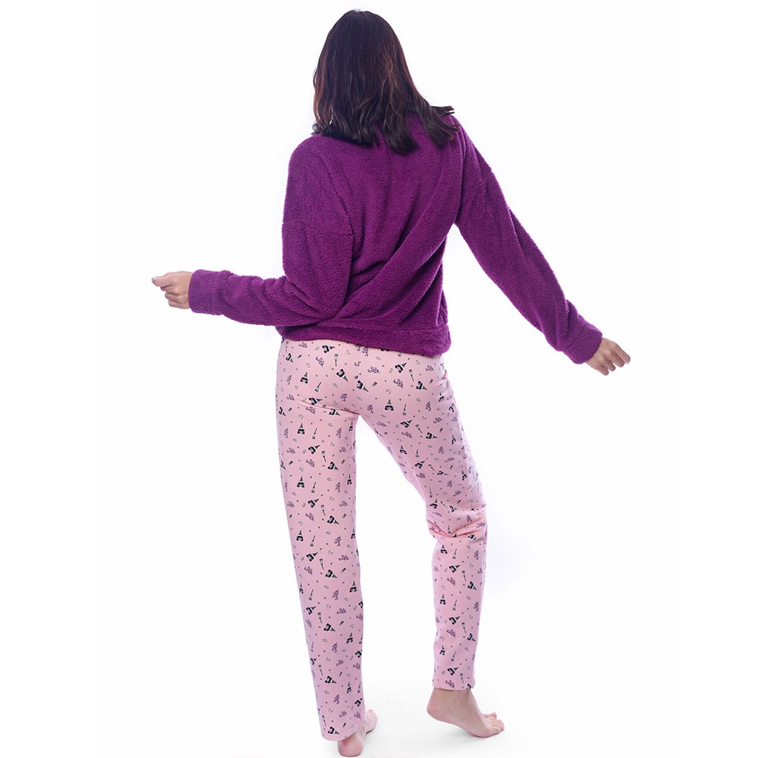 Be A witch winter Full pajama -Purple