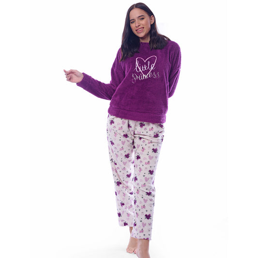 Princess Purple Shirt Winter Full Pyjama