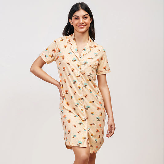 Cool Ladies Nightshirt Short Sleeves