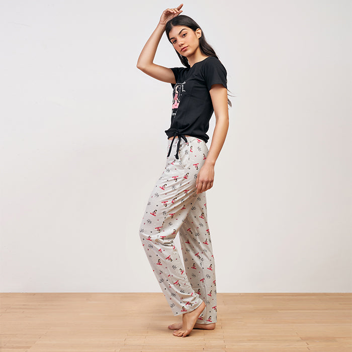 Relax Yoga Summer Full Pyjama - Black