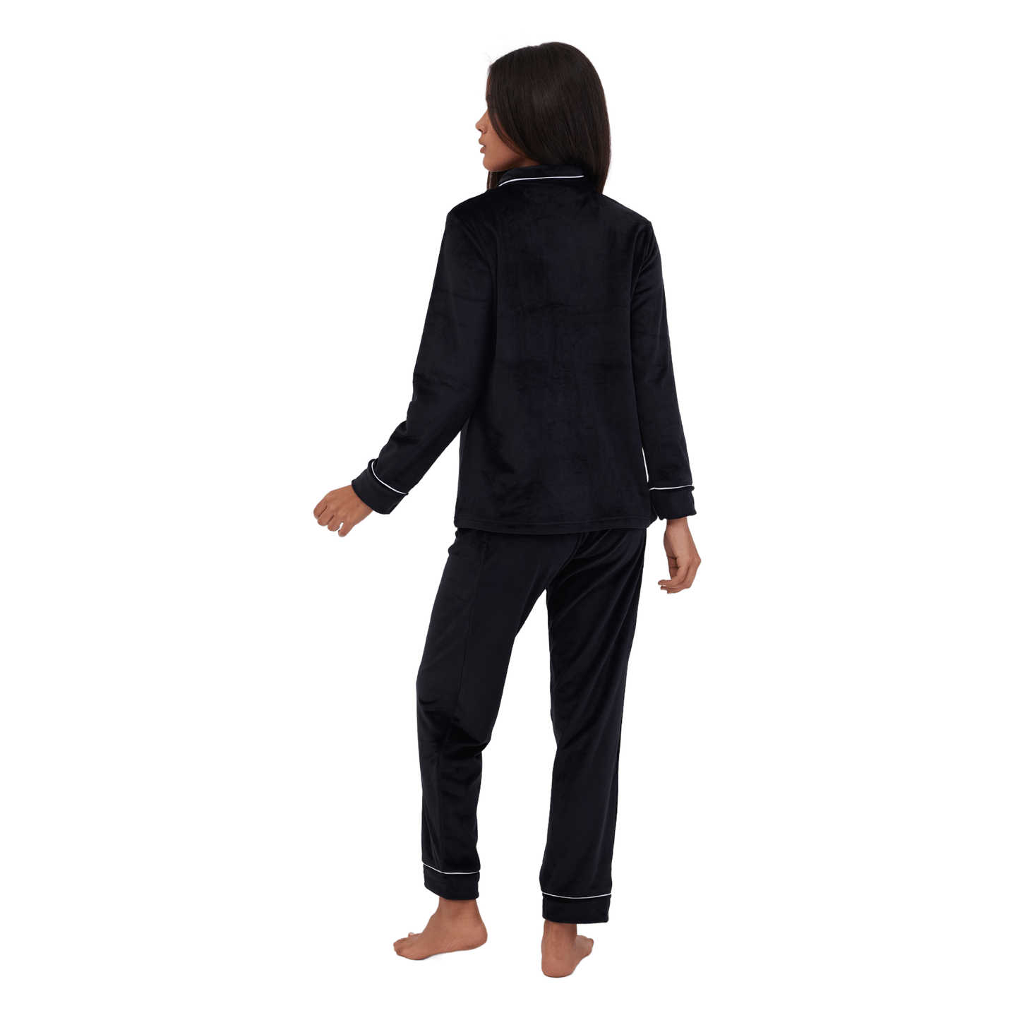 Cafe & Black Winter Full Pyjama Black