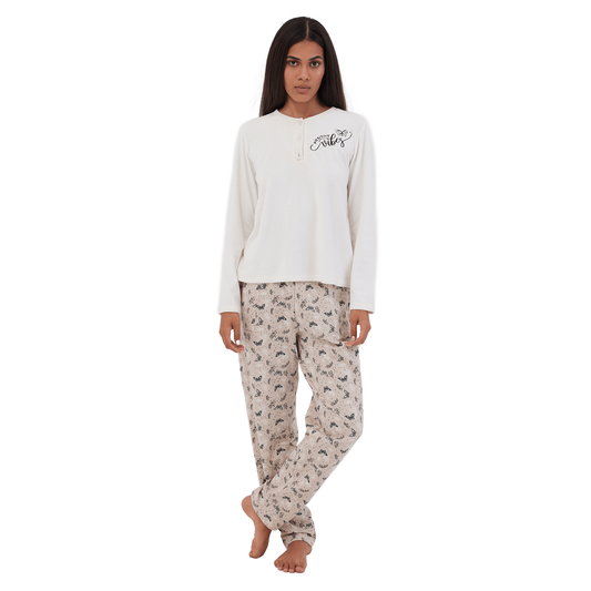 Vibes Winter Full Pyjama White