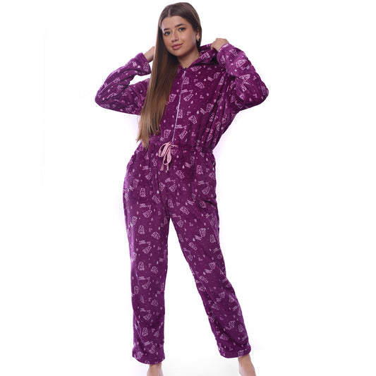 Bear Winter Jumpsuit Purple