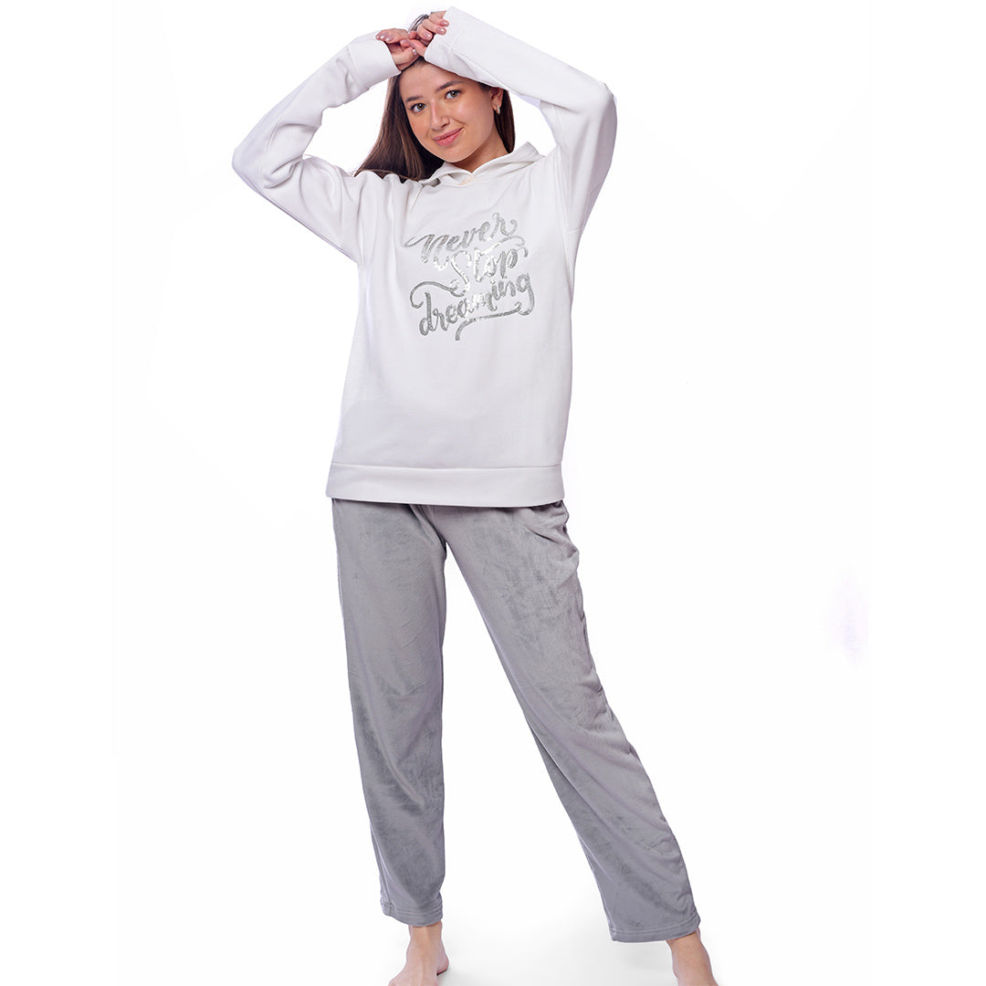 Plain Grey Winter Full Pyjama