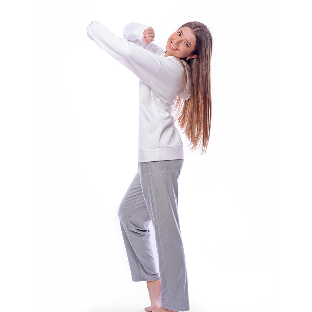 Plain Grey Winter Full Pyjama