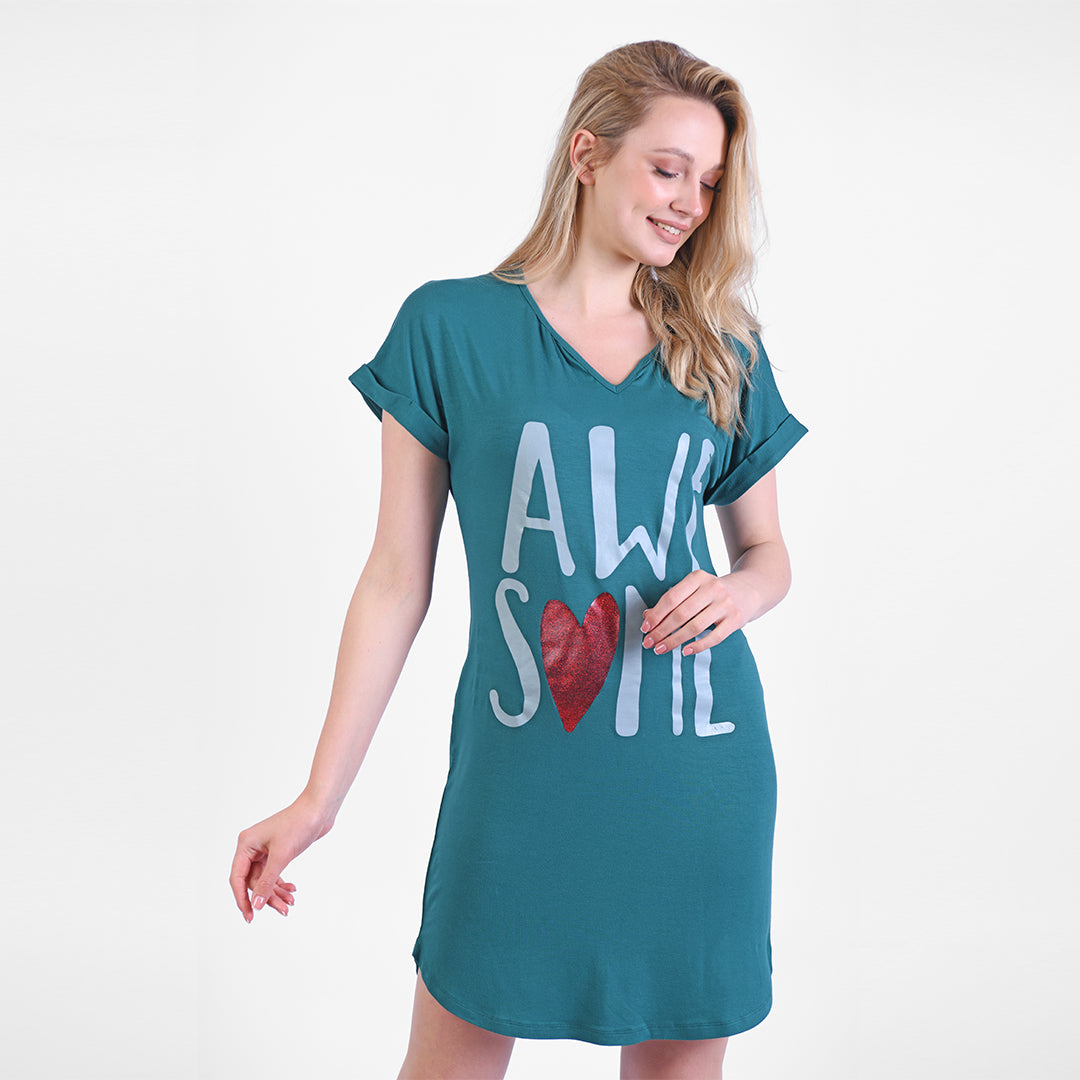 Hippo Nightshirt Short Sleeve Lycra
