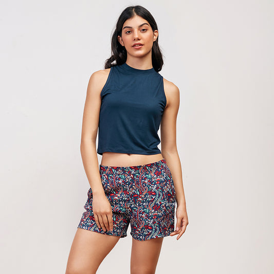 Geometric Floral Sleeveless Summer Pyjama