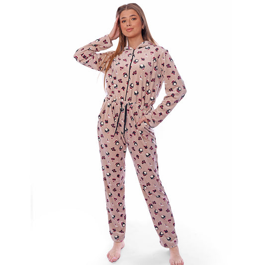Cozy Winter Jumpsuit Velour