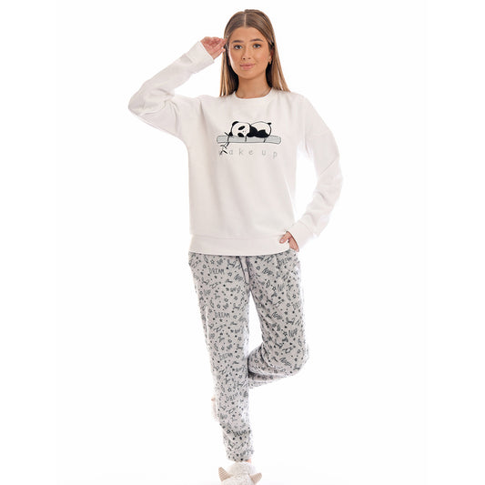 Sleep Winter Pyjama - White Shirt