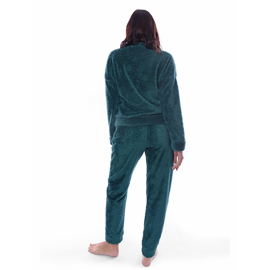 Green & Grey Winter Full Pyjama Polar