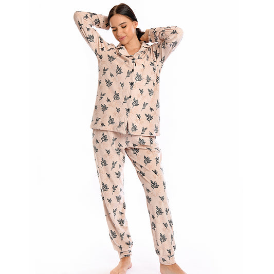 Leaves Winter Classic Pyjama Velour