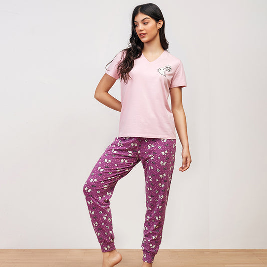 Boo Love Summer pyjama with butterfly print - Pastel pink